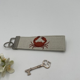 Crab Key Fob, Orange Crab Keyring