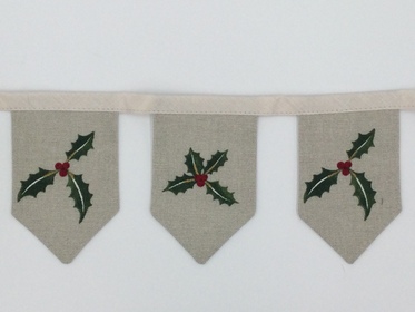 Holly Christmas Mini Bunting