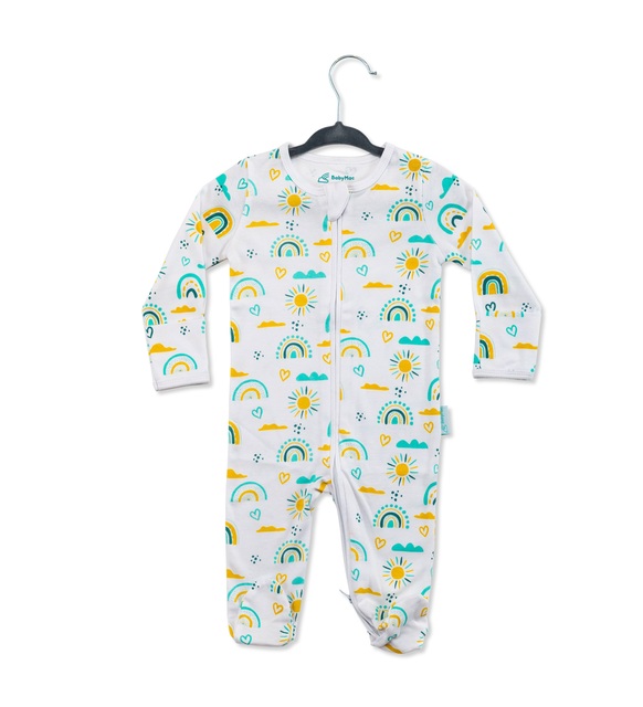 Organic Cotton Sleepsuit-Rainbow