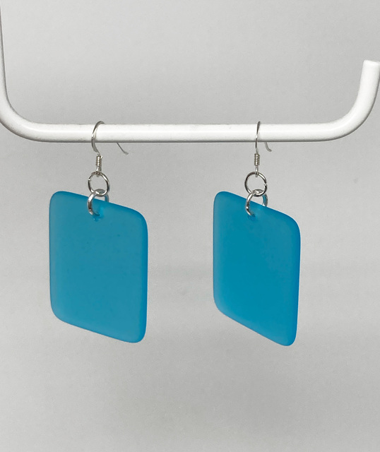 Blue Glass Earrings