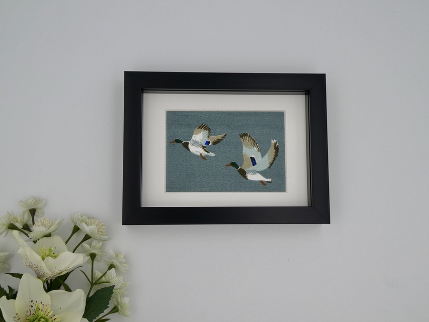 Flying Ducks Textile Wall Art