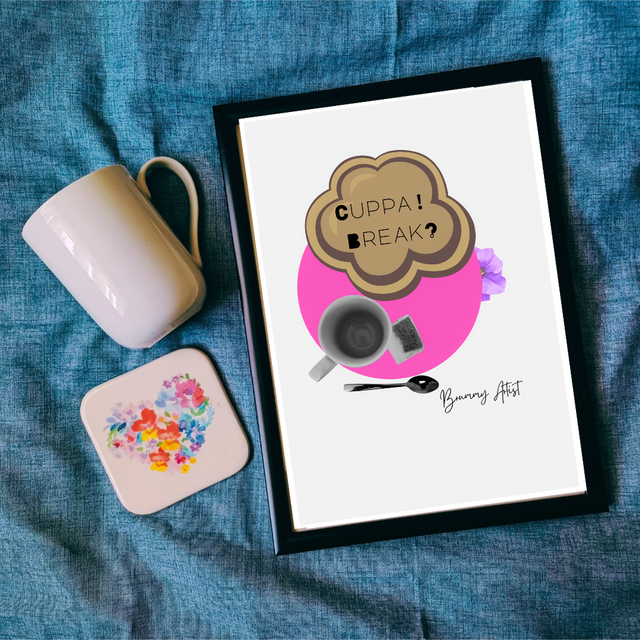 Cuppa break? Tea art print