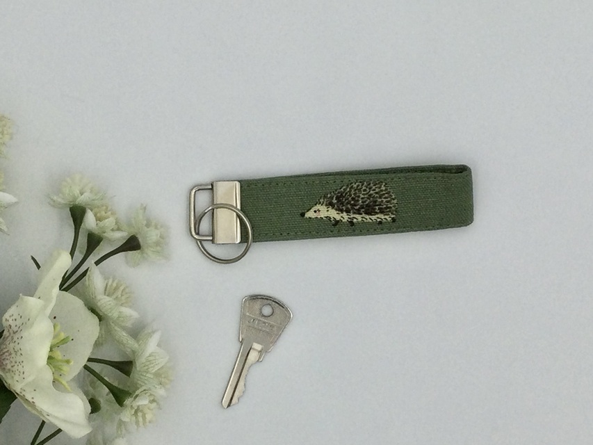 Hedgehog Key Fob, Fabric Key Ring