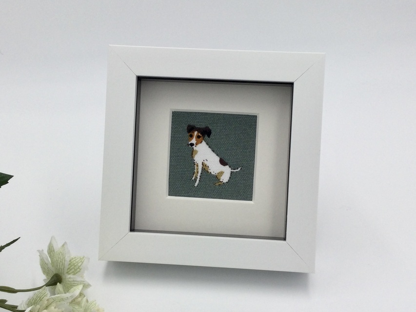 Jack Russell Dog Textile Picture